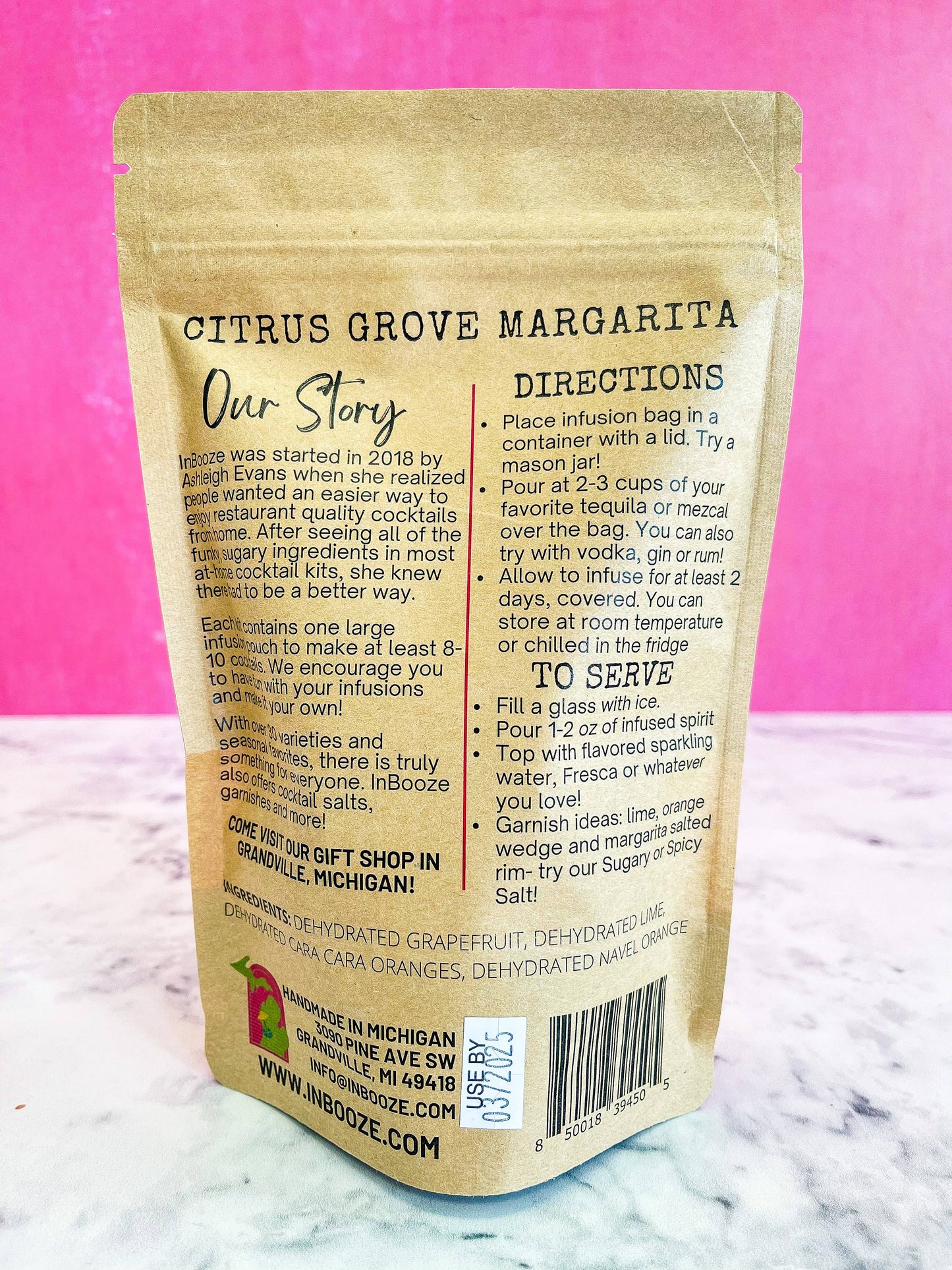 InBooze - Citrus Grove Margarita Alcohol Infusion Cocktail Kit