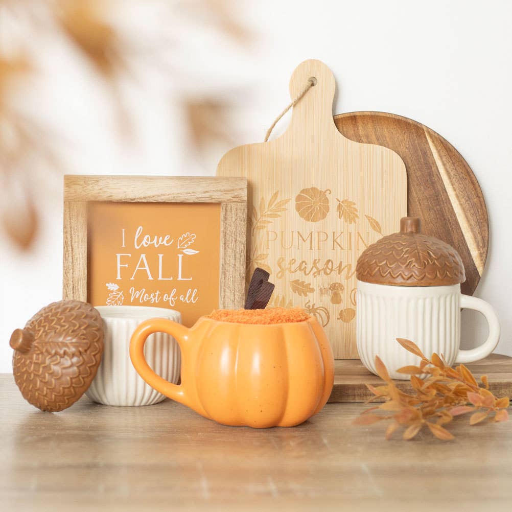 I Love Fall Most of All Wooden Autumn Frame Sign