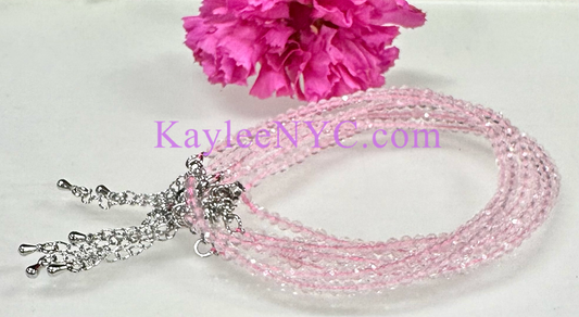 Rose Quartz Anklet Stainless Steel Findings
