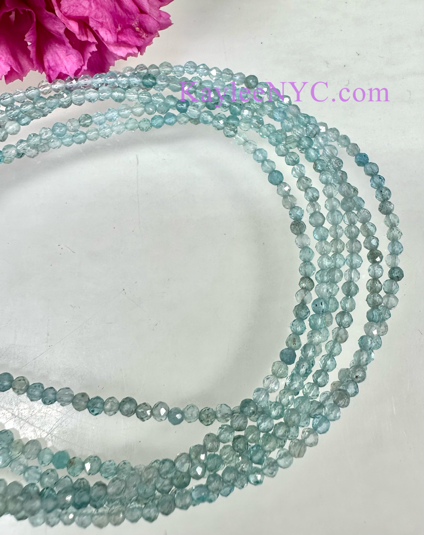 Aquamarine Anklet Stainless Steel Findings