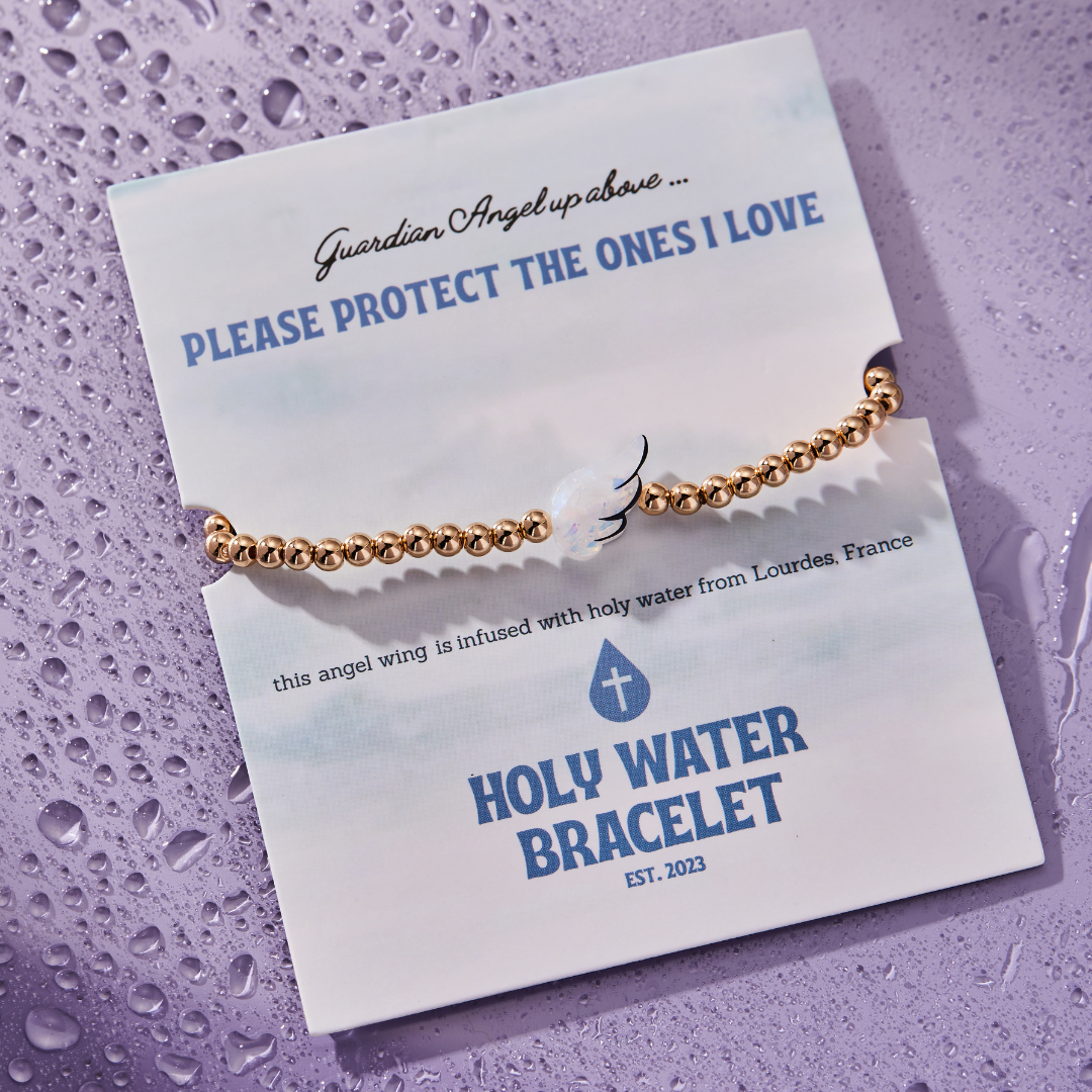 Holy Water Bracelet - HOLY WATER ANGEL WING BRACELET