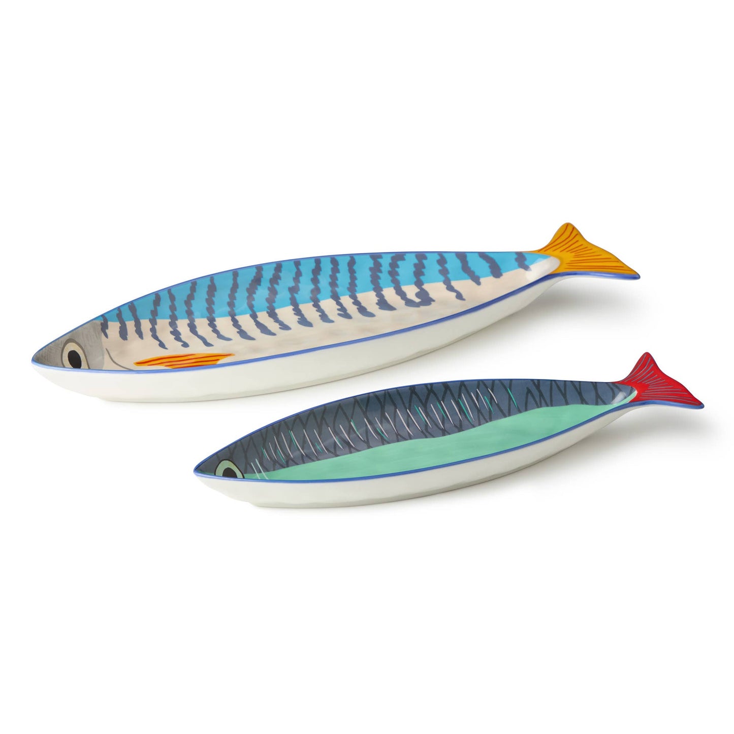 Certified International - Something Fishy - 2pc Fish Platter Set
