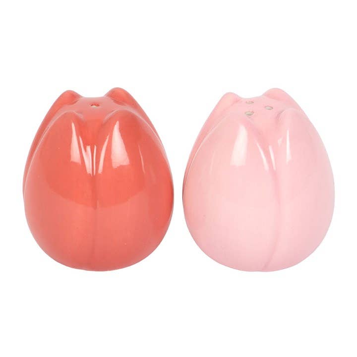 Spring Tulip Shaped Salt and Pepper Shakers