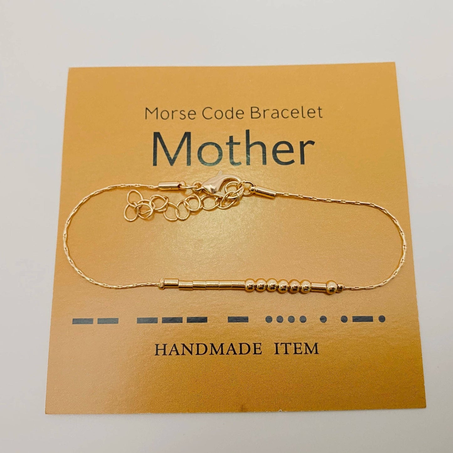 Mio Queena - Handmade Golden Morse Code Bracelet: Ohana