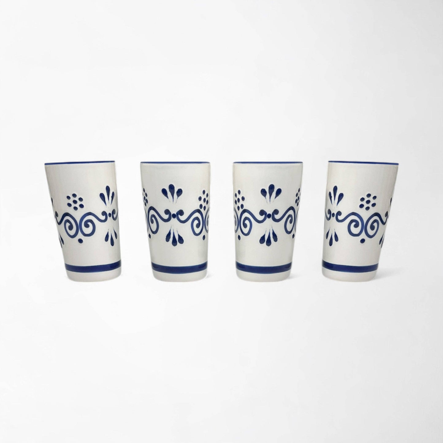 VILLA 318 - Set of 4, Tequila Shot Glasses, Made in Mexico, Fiesta