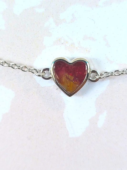 Delicate Dune Heart Bracelet made with Beach Rose