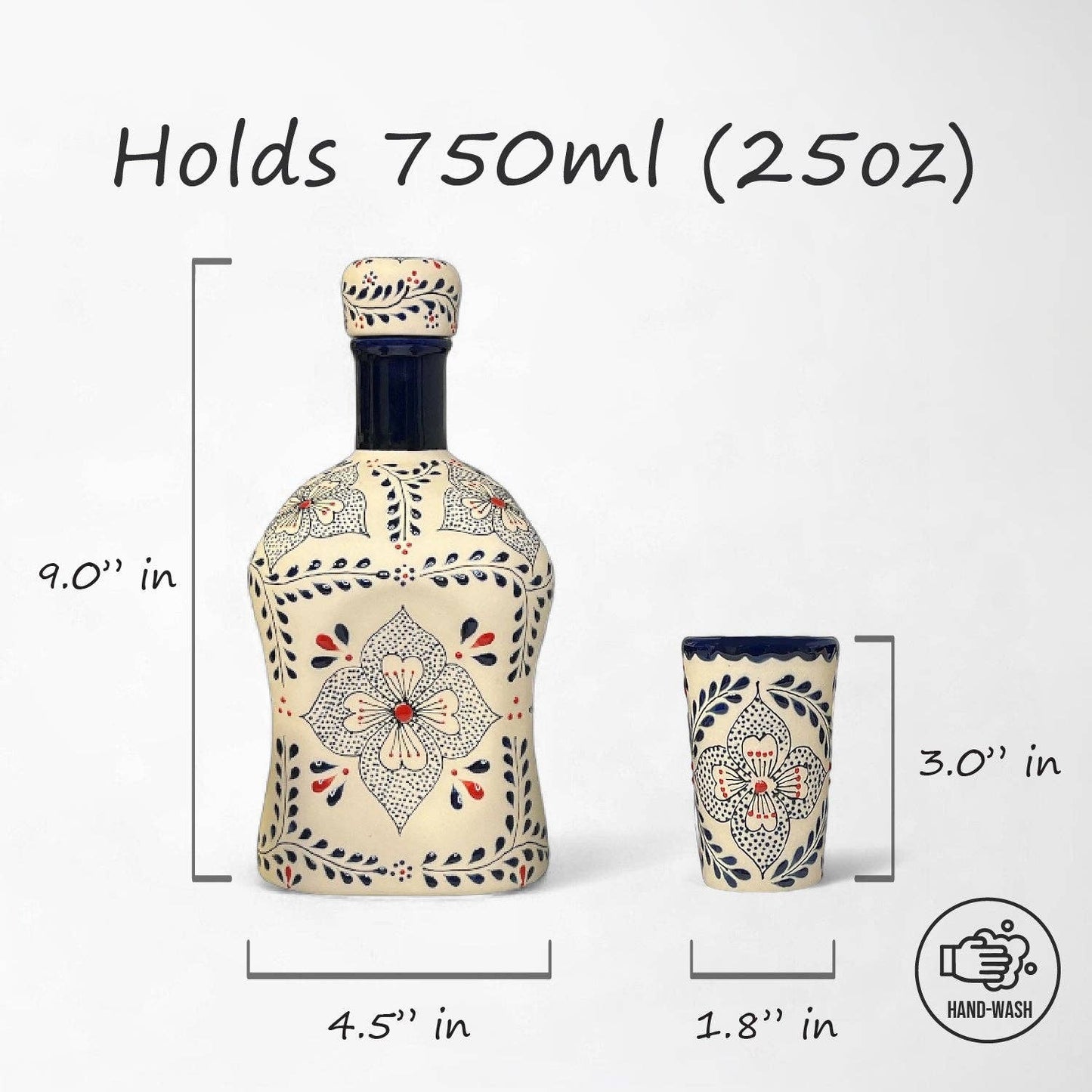 VILLA 318 - Tequila Decanter Set - Talavera