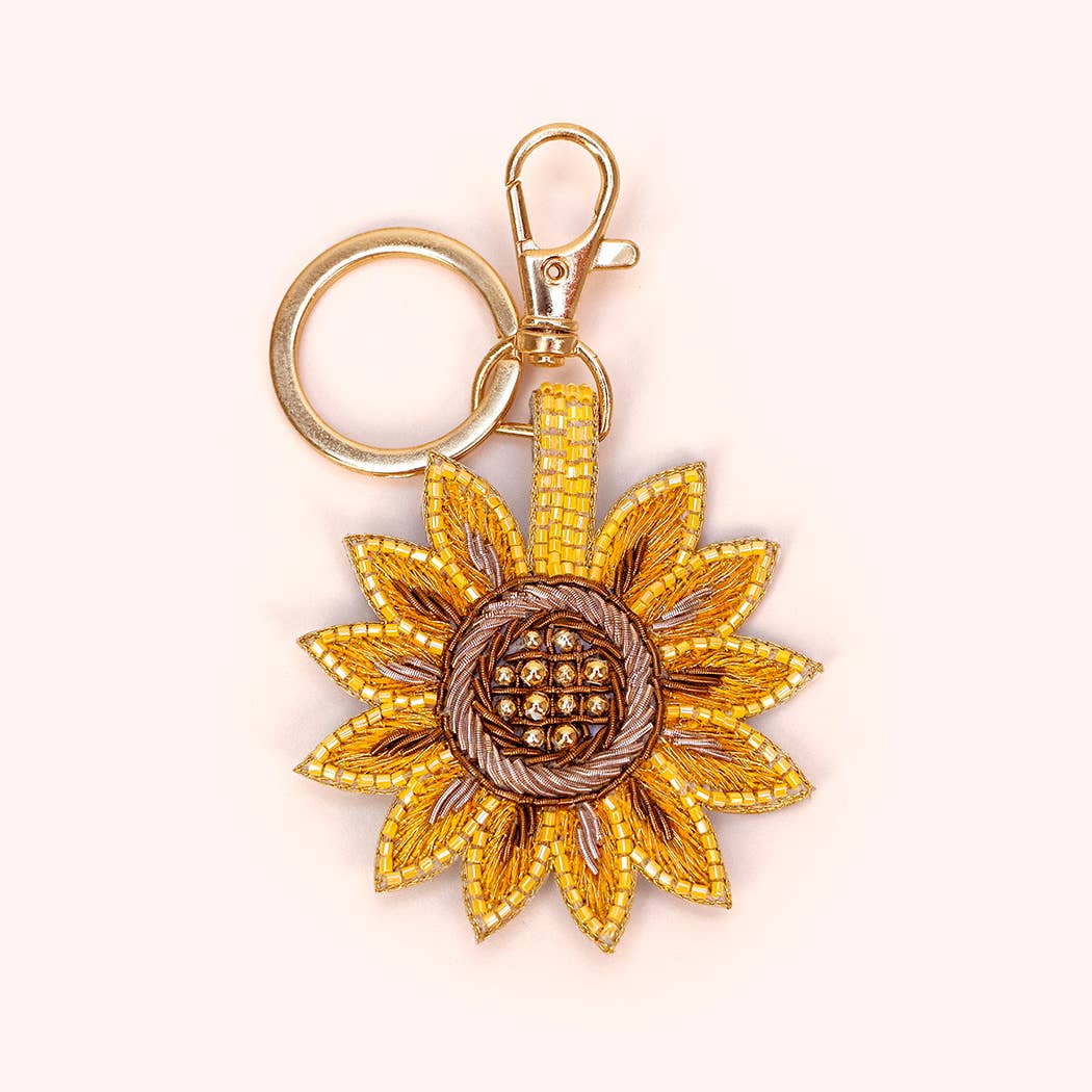 Beaded Keyrings - Sunflower