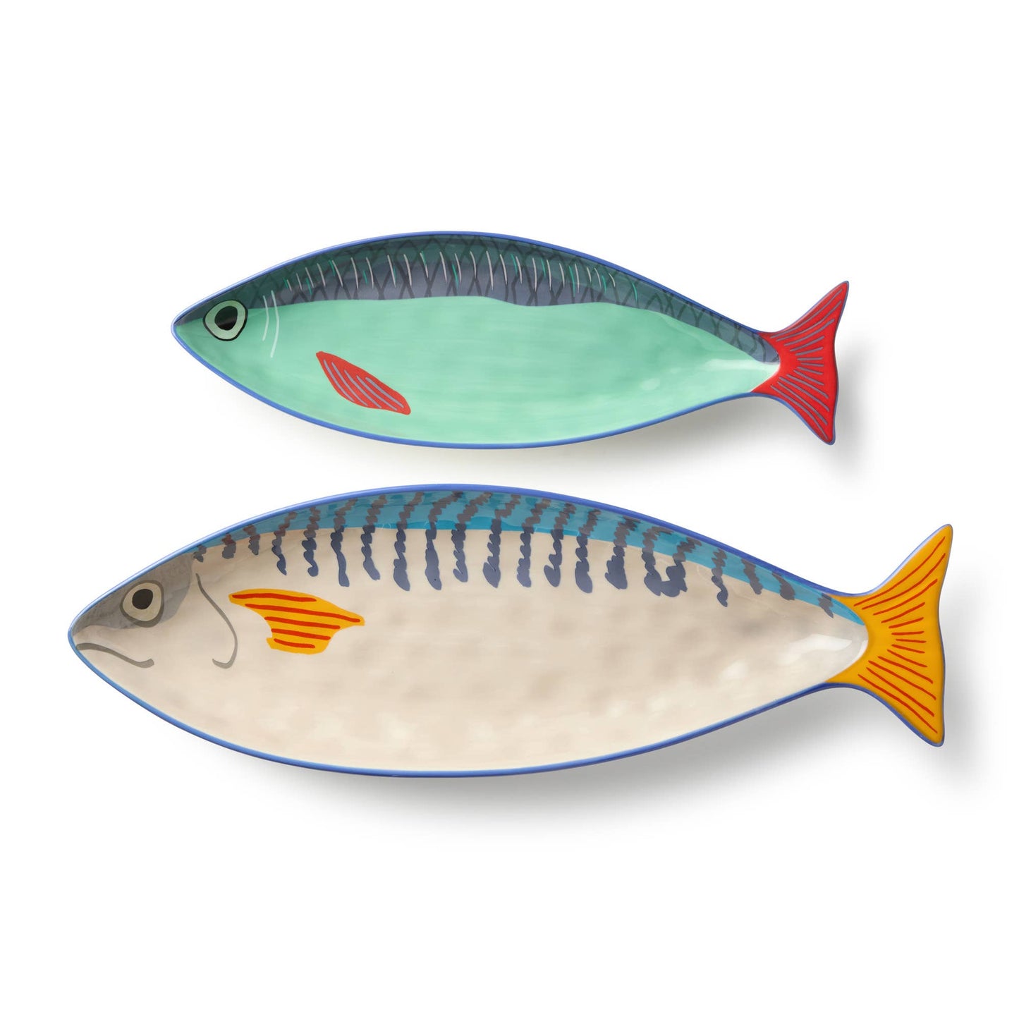 Certified International - Something Fishy - 2pc Fish Platter Set