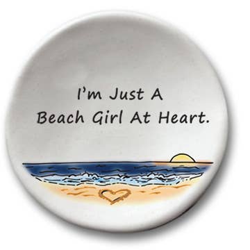 August Ceramics - Round Dish 3.5" Beach Girl