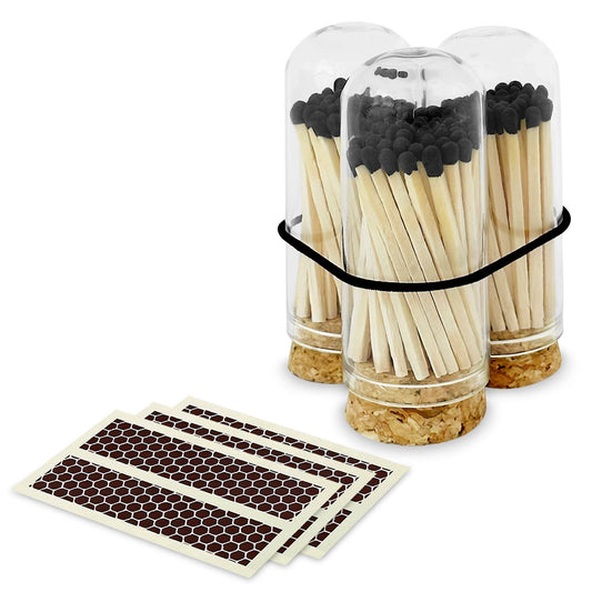 Thankful Greetings - 2" Matches + Mini Cloche - Black Tip
