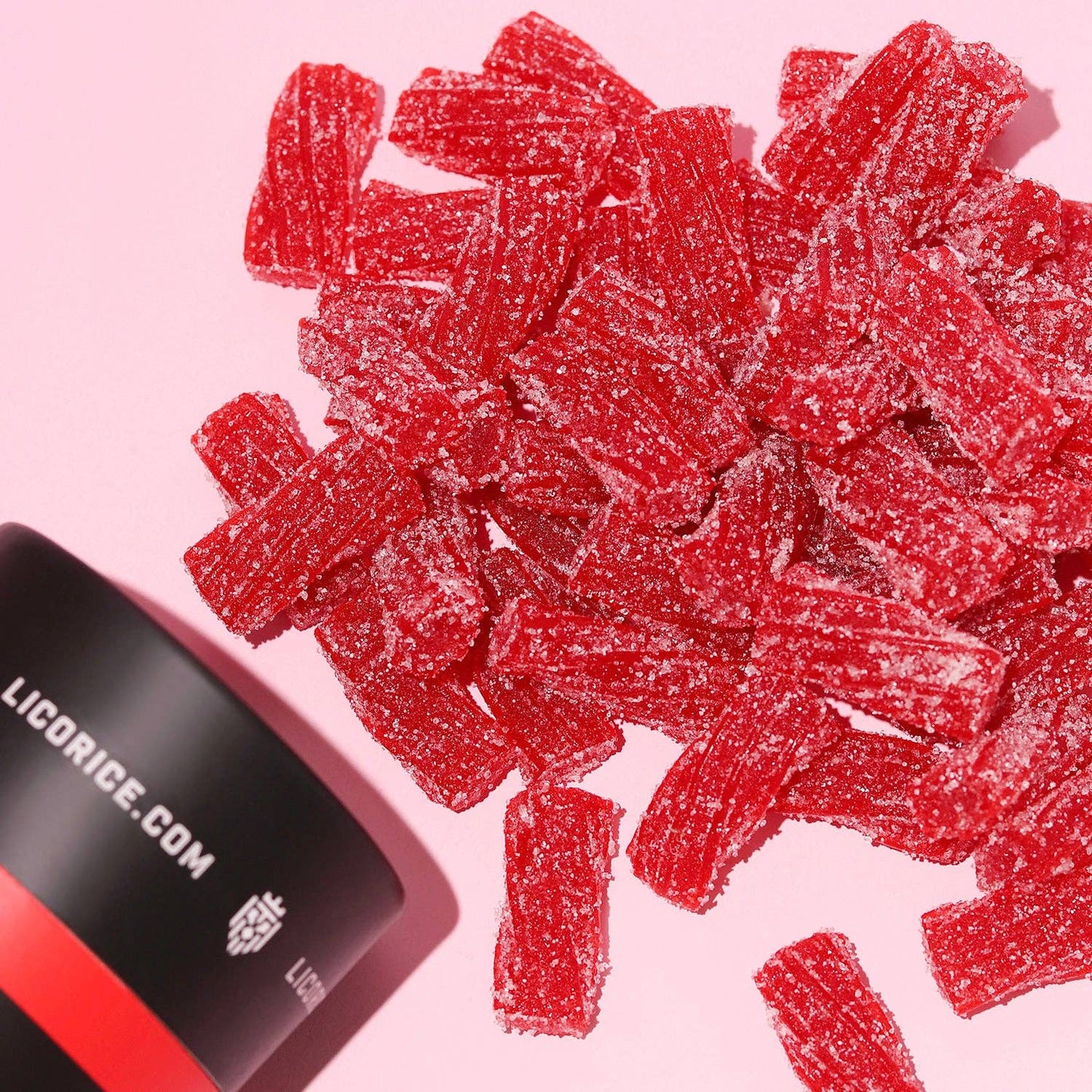 Licorice.com | Caramels.com | Taffy.com - Strawberry Sour Licorice Twists - (8oz Tube)