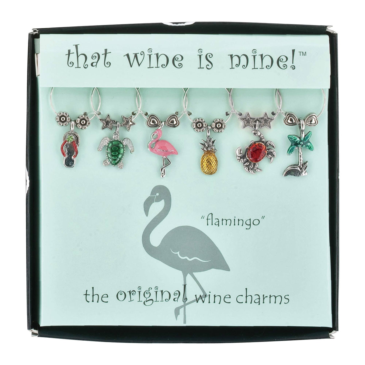 Supreme Housewares - 6-Piece Life's a Beach Painted Wine Charms