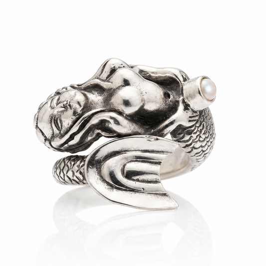Mermaid Ring with Pearl