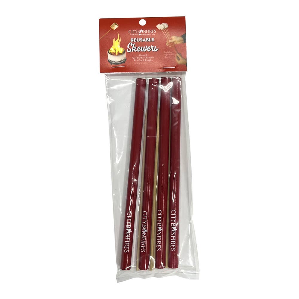 Portable Fire Pits - Portable Reusable Skewer 4 Pack