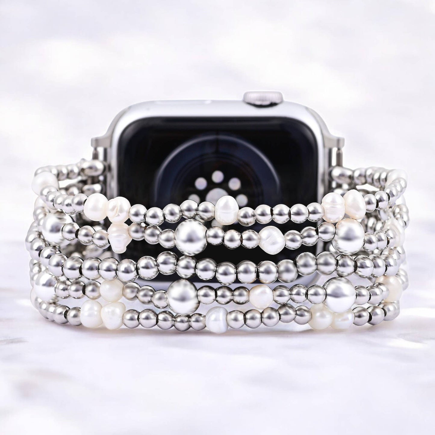 Cape Diablo - Shimmering Pearl Stretch Apple Watch Strap