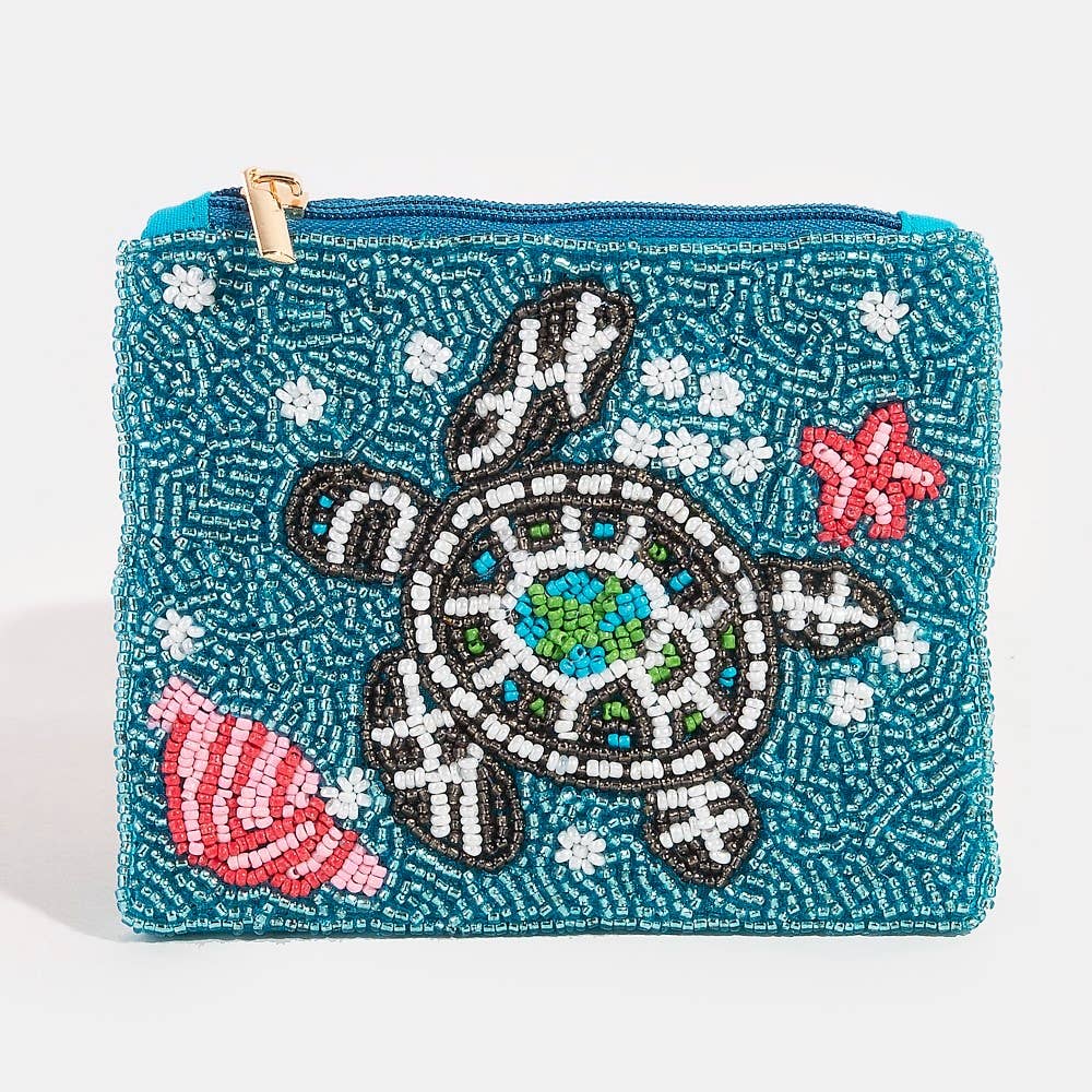 Beaded Sea Life Coin Purse