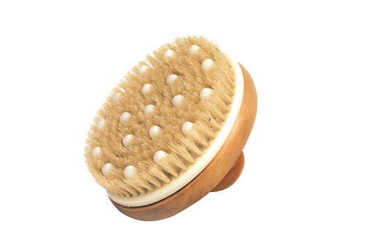 Bath brush with massage nubs and knob home spa decoration