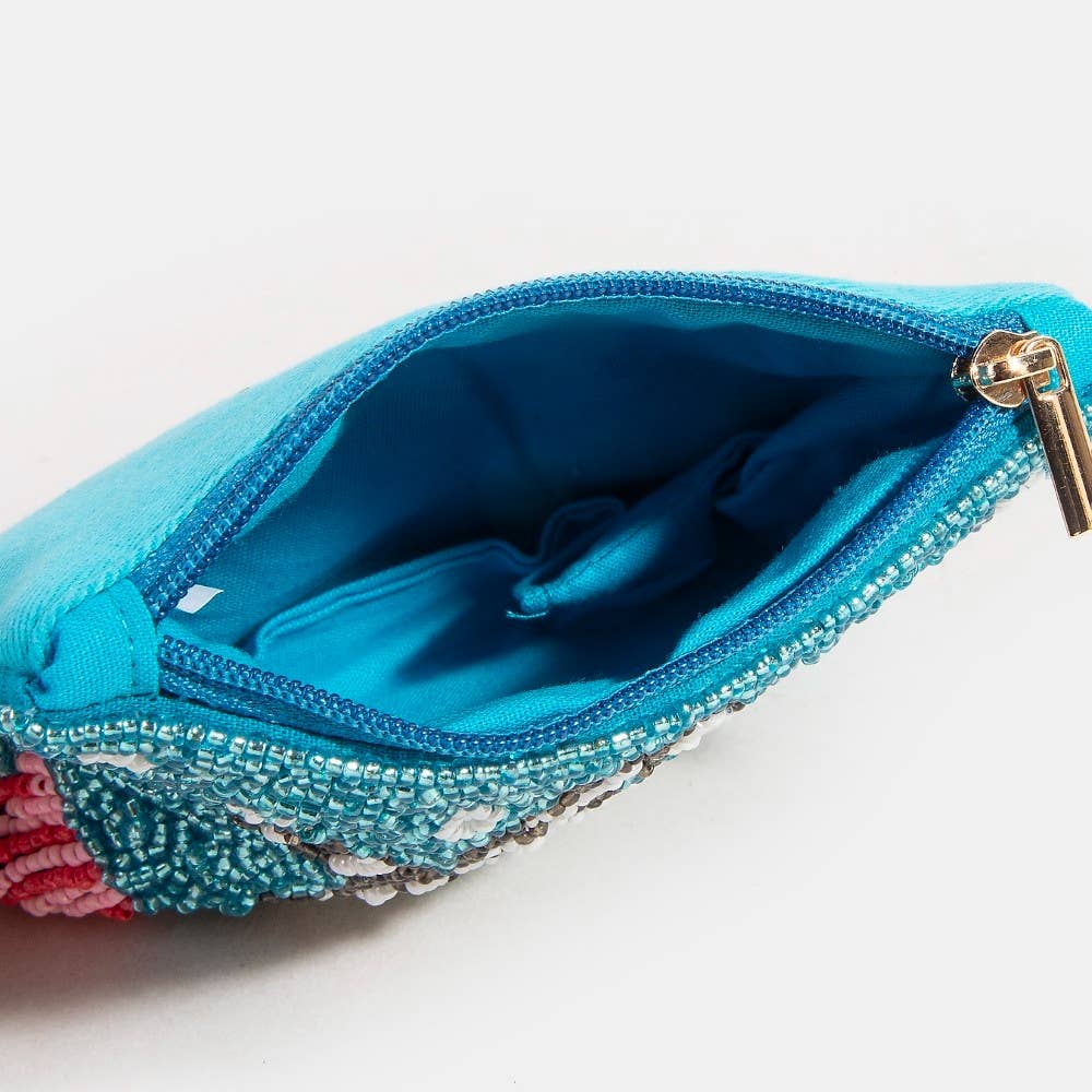 Beaded Sea Life Coin Purse
