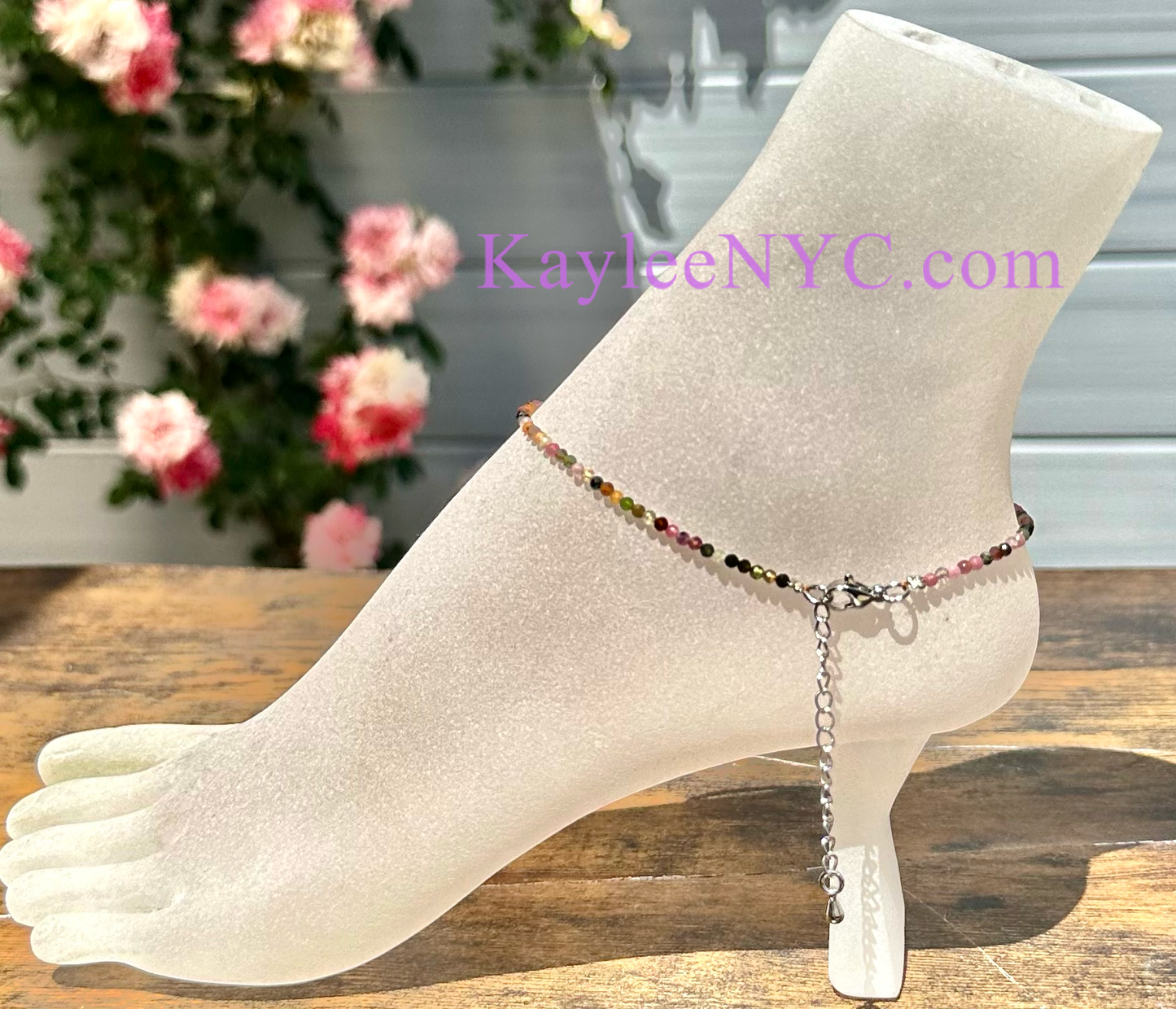 Natural Tourmaline Anklets Crystals Healing Energy