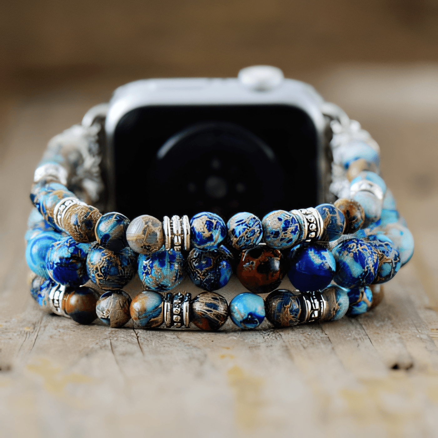 Cape Diablo - Imperial Jasper Stretch Apple Watch Strap: Turquoise