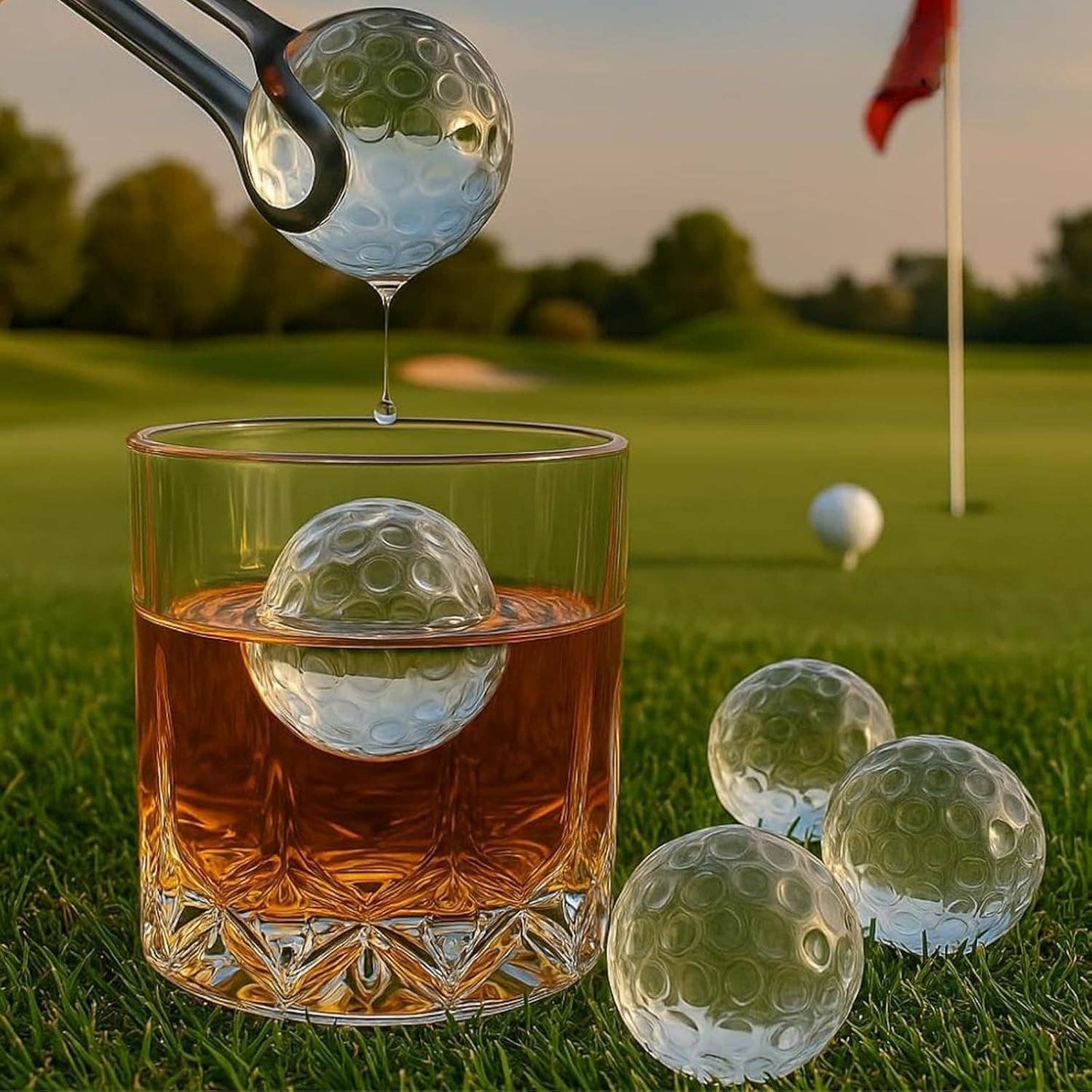 Golf Ball Whiskey Coolers - Pack of 5 Gift Set
