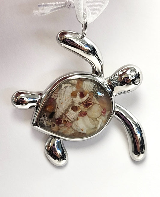 Dune Jewelry -Turtle ornament Made with shell beach