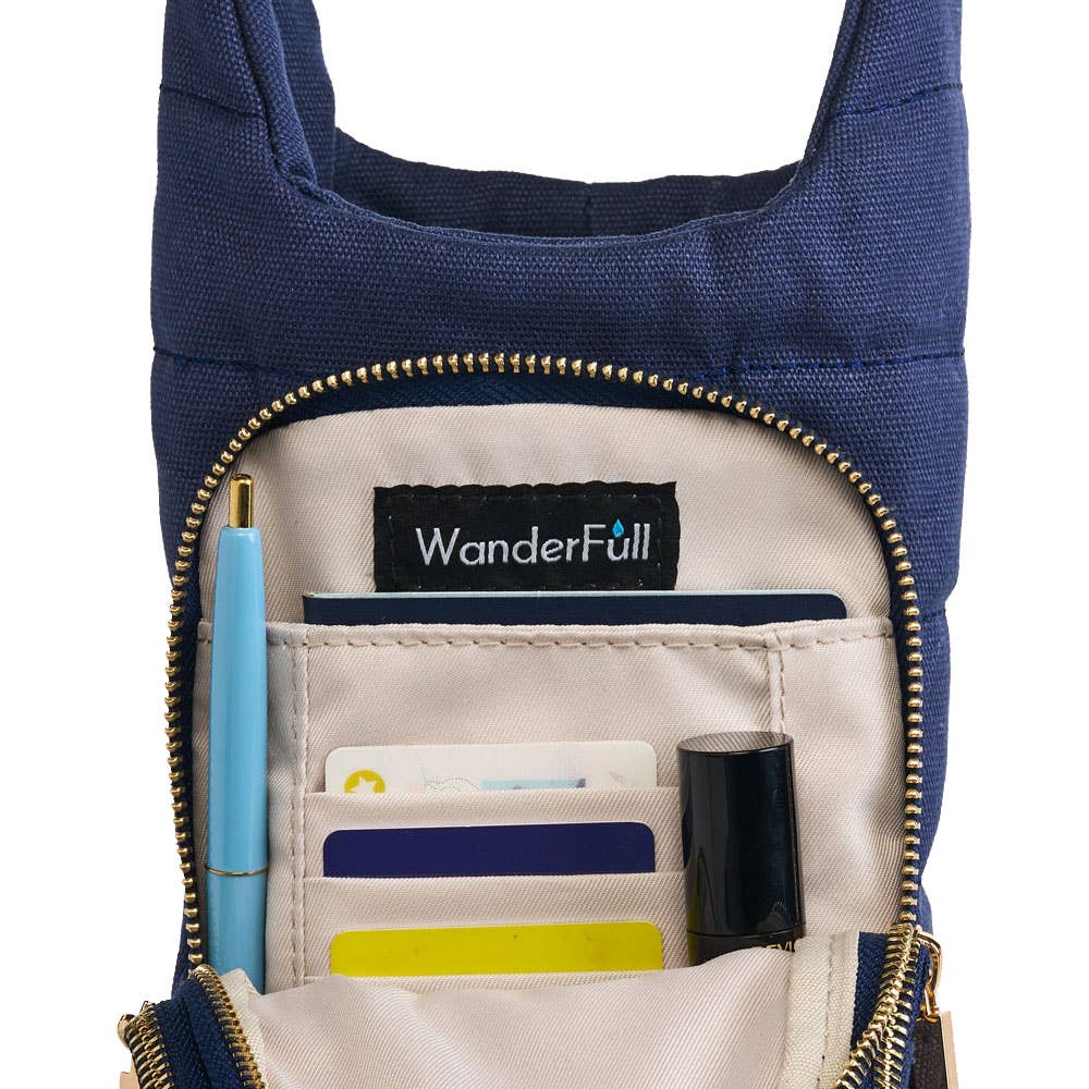 Original HydroBag - Navy Canvas HydroBag with Anchor Embroidery