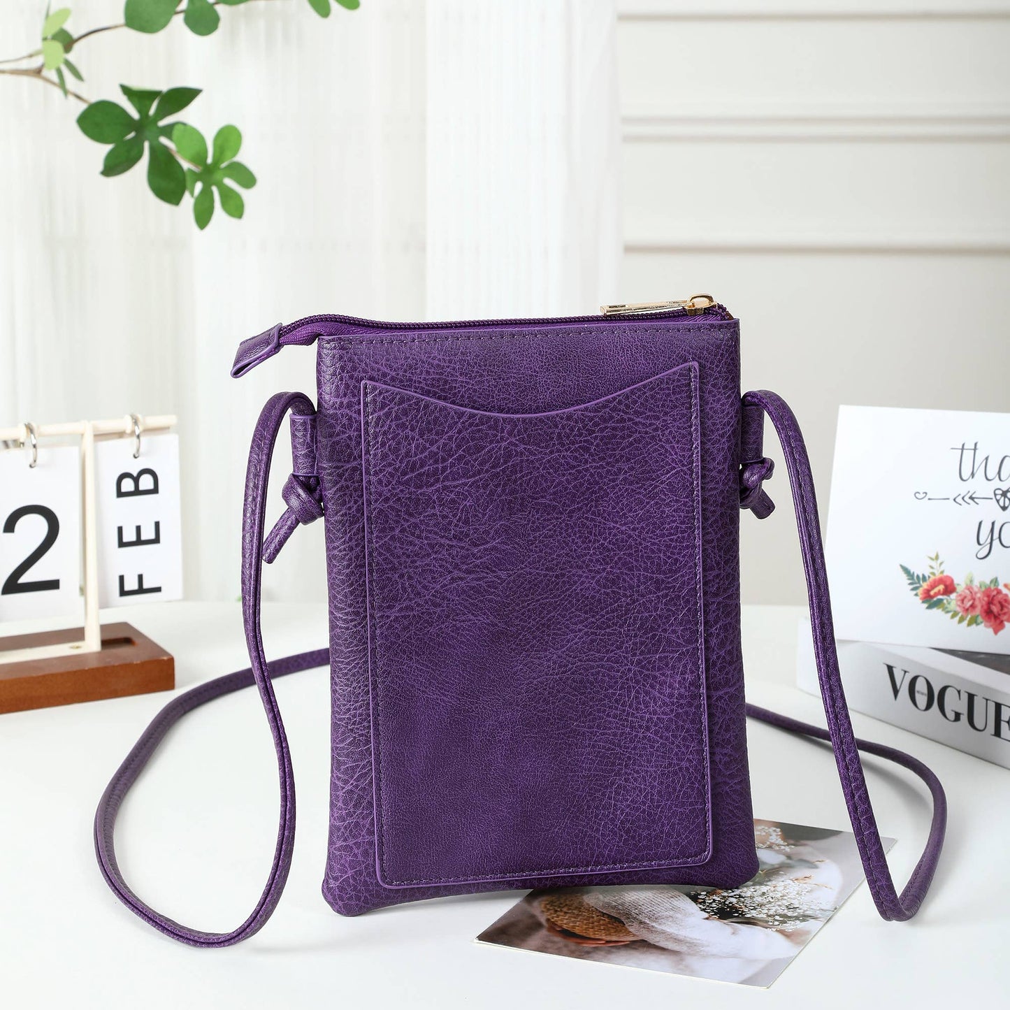 Shine Mark Accessories - Colour Print Cellphone Bag - Blue & Brown Cats