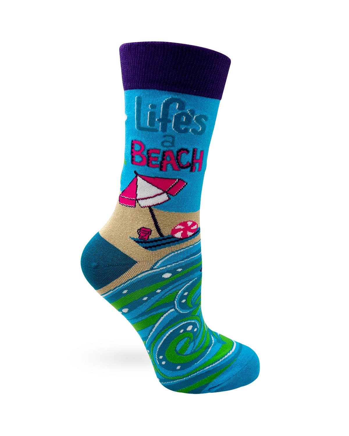 Fabdaz - Life's a Beach Women's Crew Socks