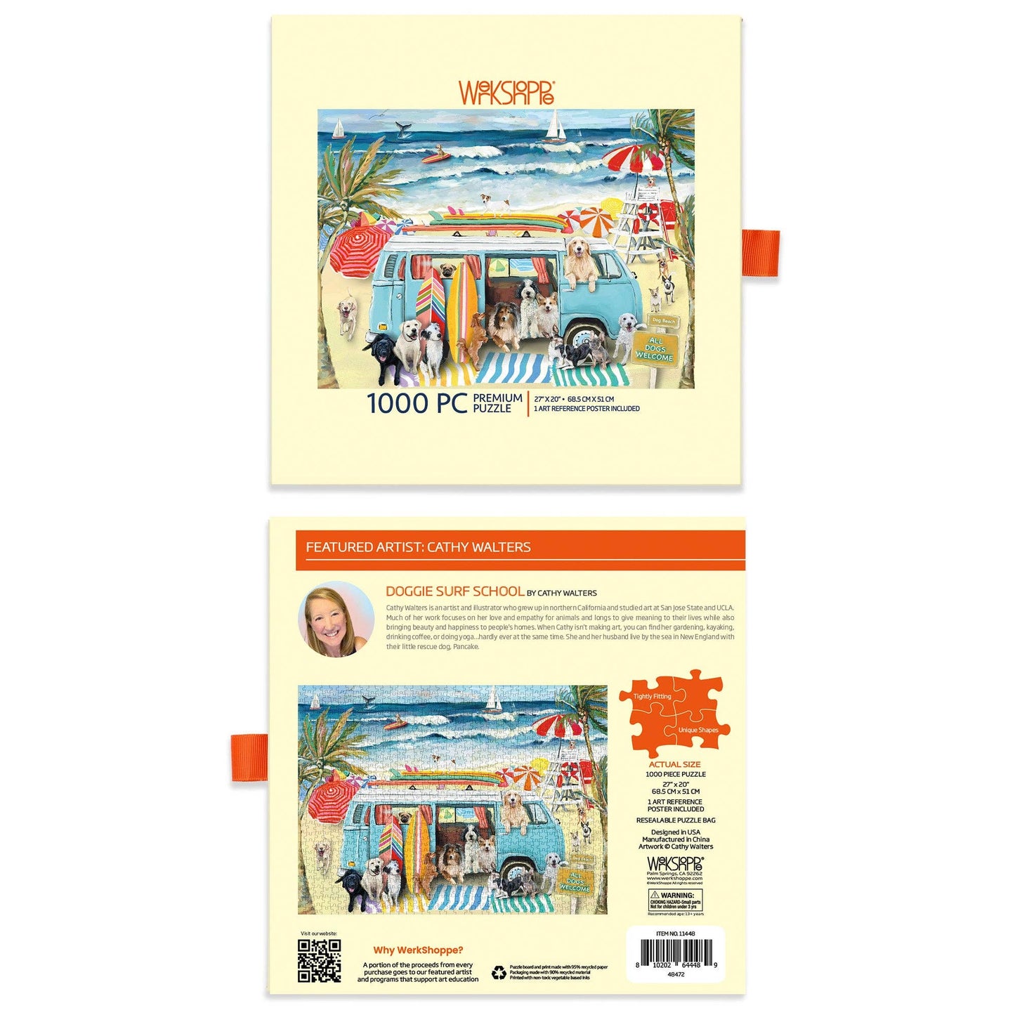 WerkShoppe - Doggie Surf School 1000 Piece Puzzle