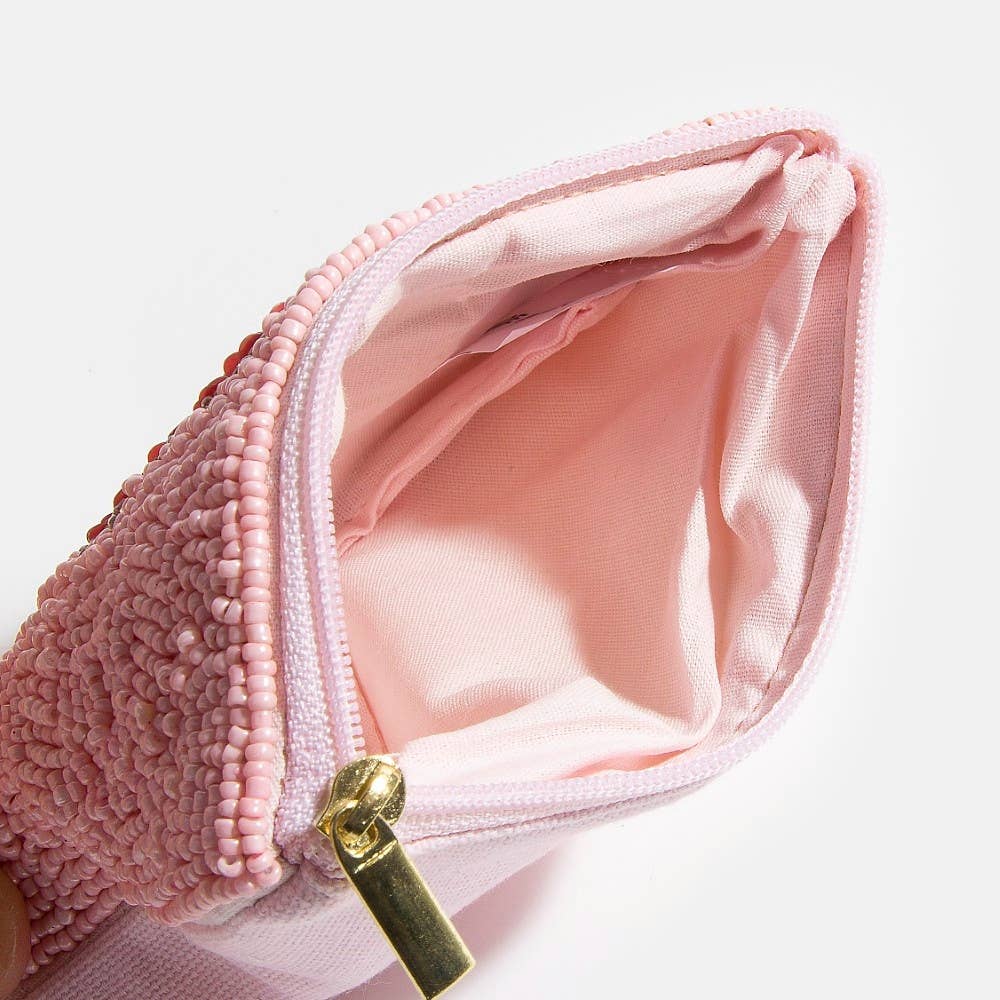 Seed Beaded Sea Life Sea Horse Coin Purse