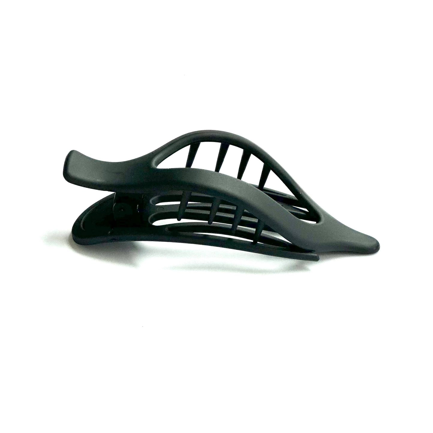 Large Wide Flat Lay Down Hair Clip Matte Black