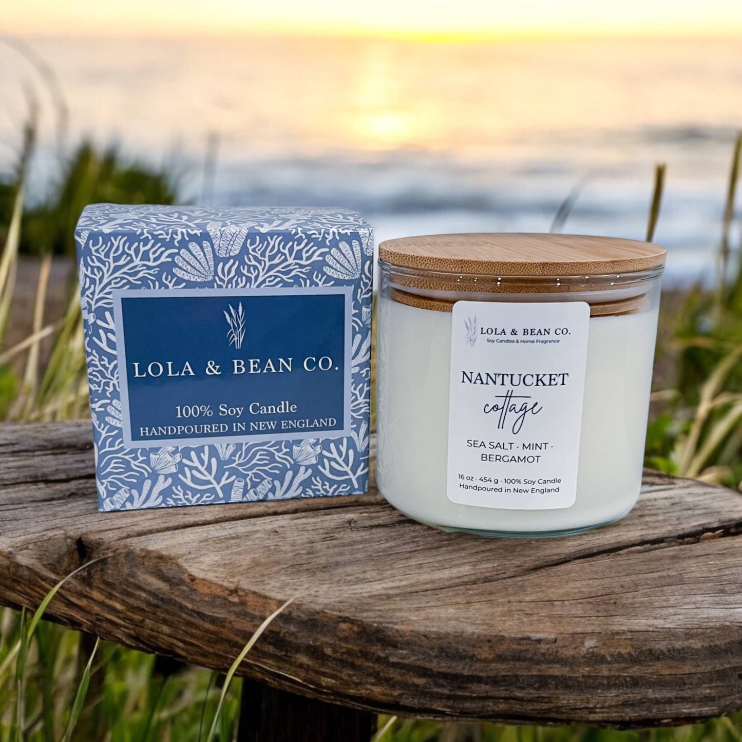 3 wick soy candle | 16 oz: Cape Cod Summer