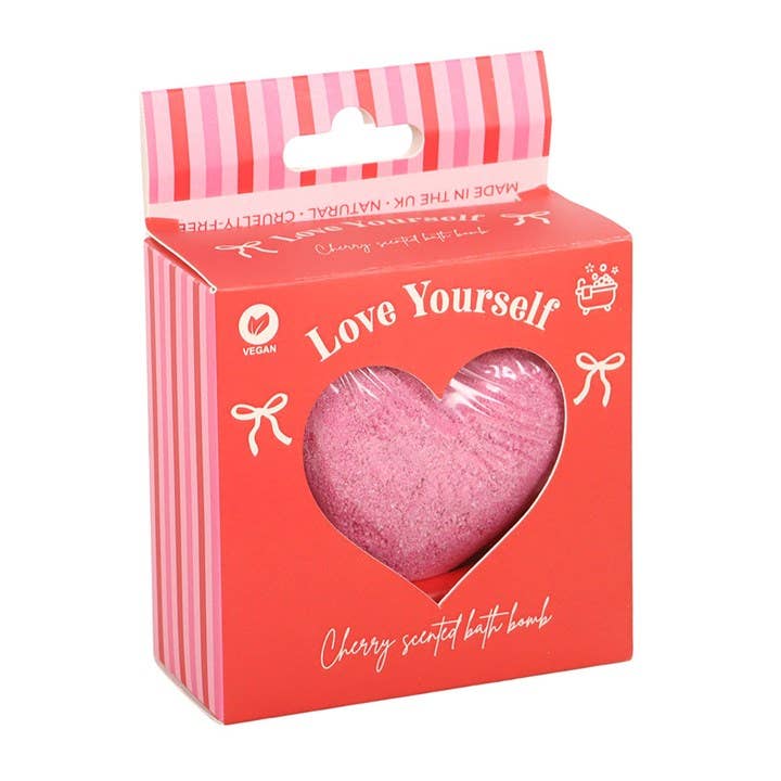 Something Different Wholesale - Love Yourself Heart-Shaped Cherry Bath Bomb