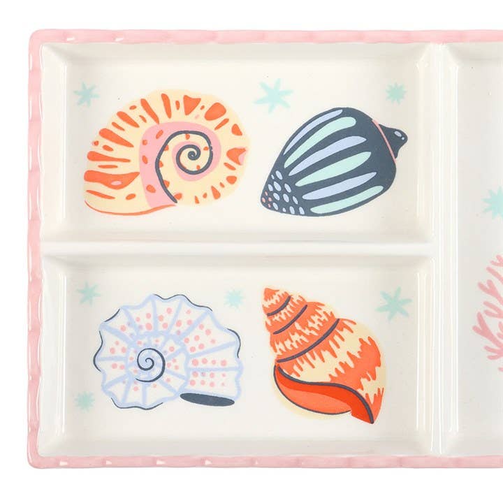 Pastel Shell and Coral Coastal Trinket Tray