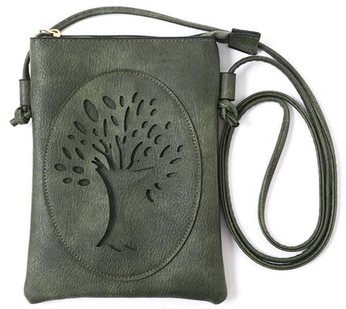 Shine Mark Accessories - Green - Tree of Life Crossbody Bag