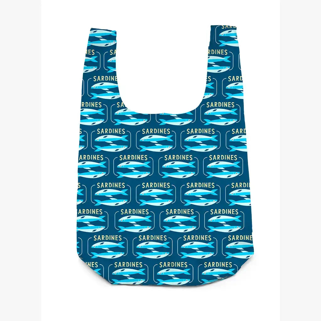 Living Royal - 2-in-1 Bag Charm & Reusable Shopper Bag - Canned Sardines