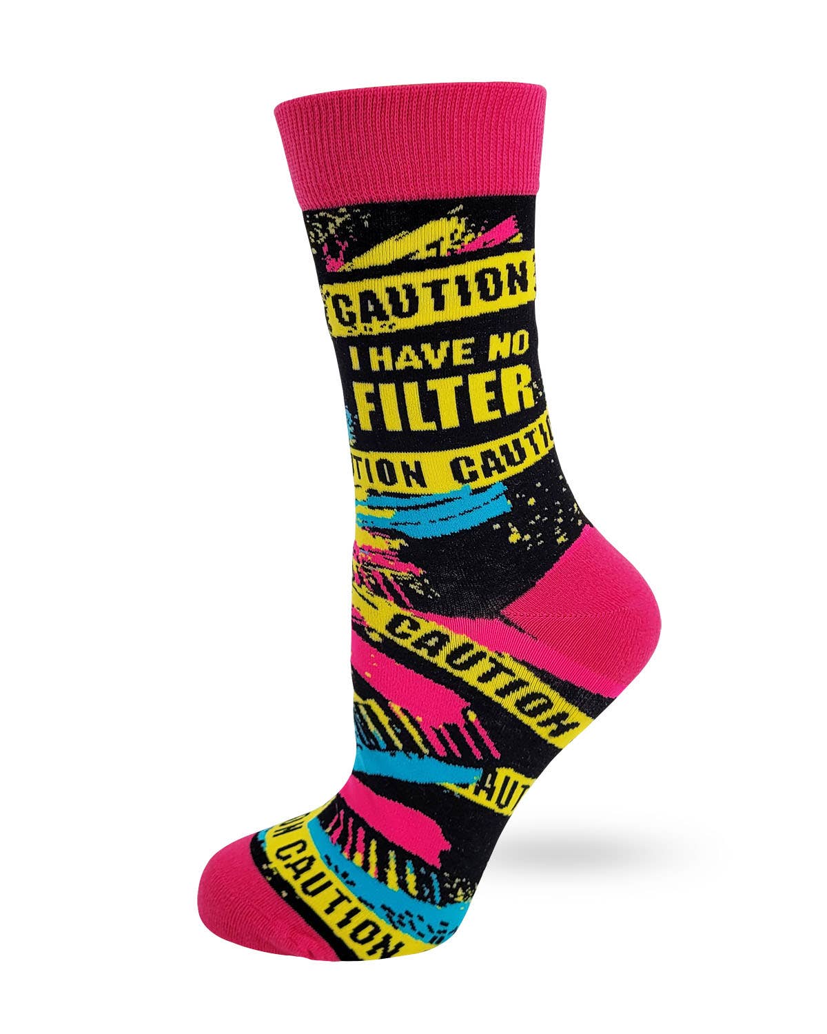 Fabdaz - Caution I Have No Filter Women's Crew Socks