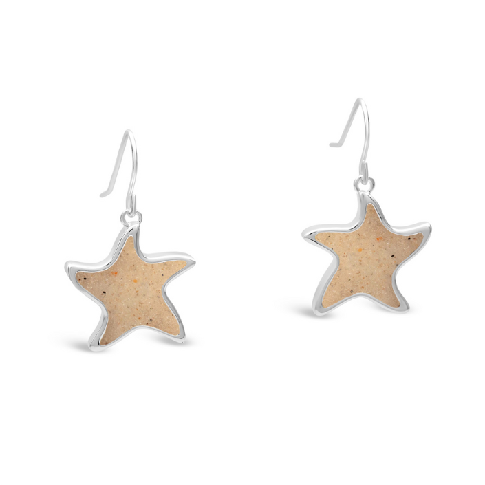 Explorer Starfish Earrings - Silver - Jingle Shell