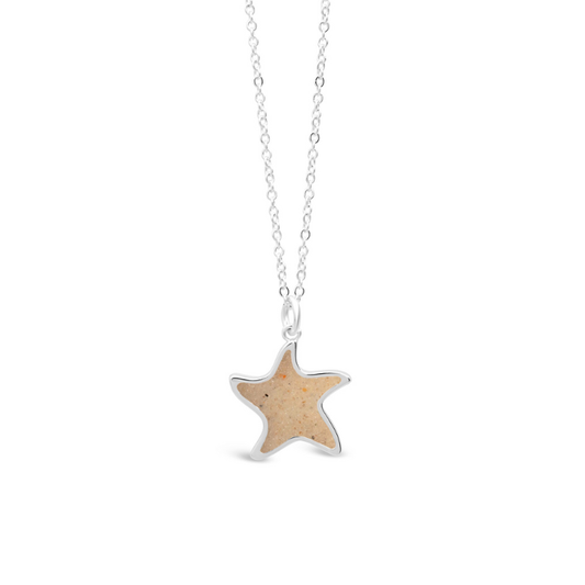 Explorer Starfish Necklace - Silver - Amazonite