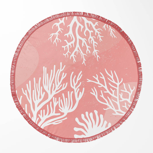 60" Round Beach Towels: Coral Reef