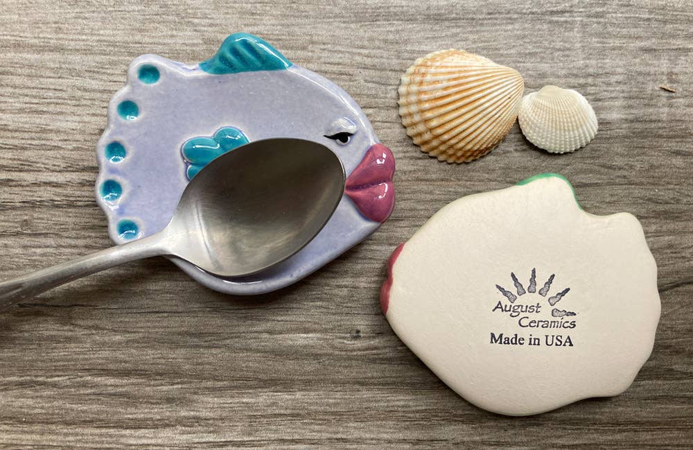 August Ceramics - Ceramic Fish Dish teabag rest or jewelry holder