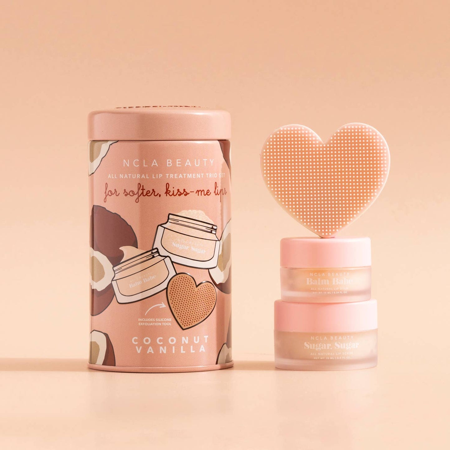 NCLA Beauty - Coconut Vanilla Lip care set + Lip Scrubber