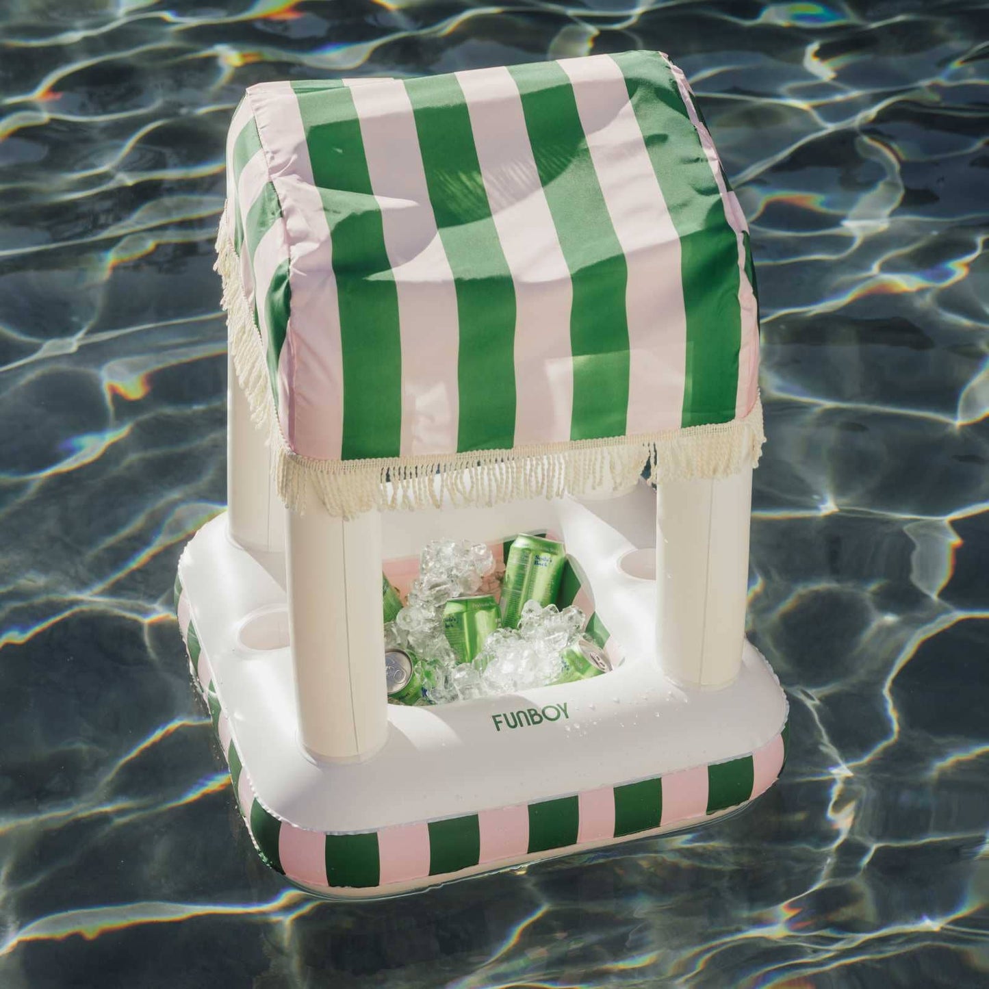 Floating Cabana Bar - Green and Pink