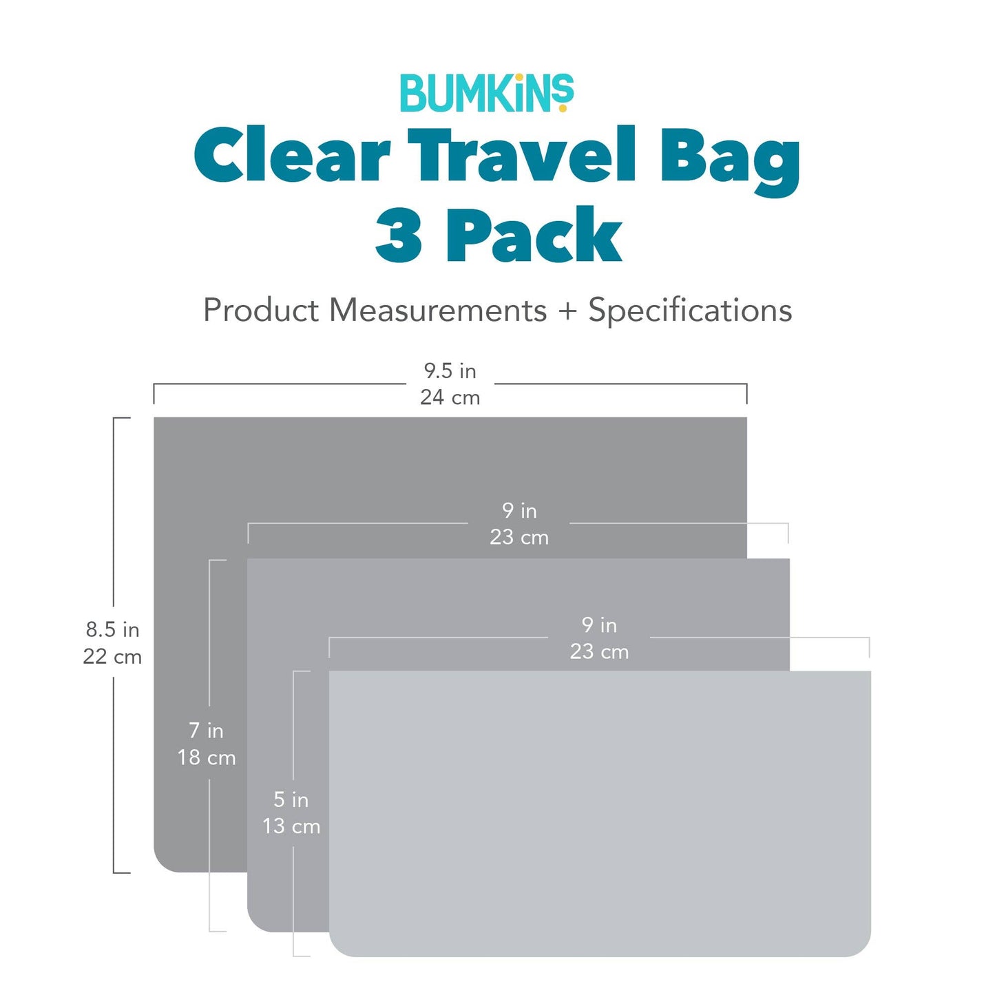 Clear Travel Bag 3 Pack: Shells