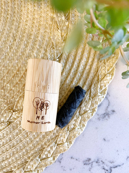 Me Mother Earth - Vegan Eco Dental Floss- Refillable Bamboo Container