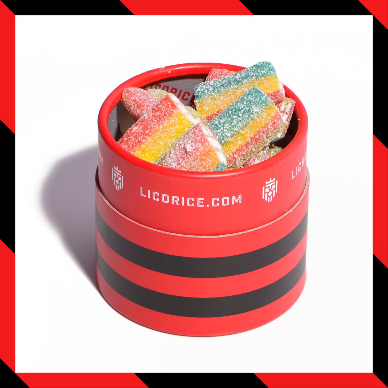 Licorice.com | Caramels.com | Taffy.com - Sour Rainbow Licorice Sarah's Favorite - (8oz Tube)