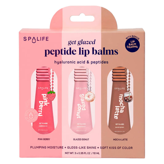 My Spa Life - Get Glazed Peptide Lip Balm Trio l Skincare Gift Set