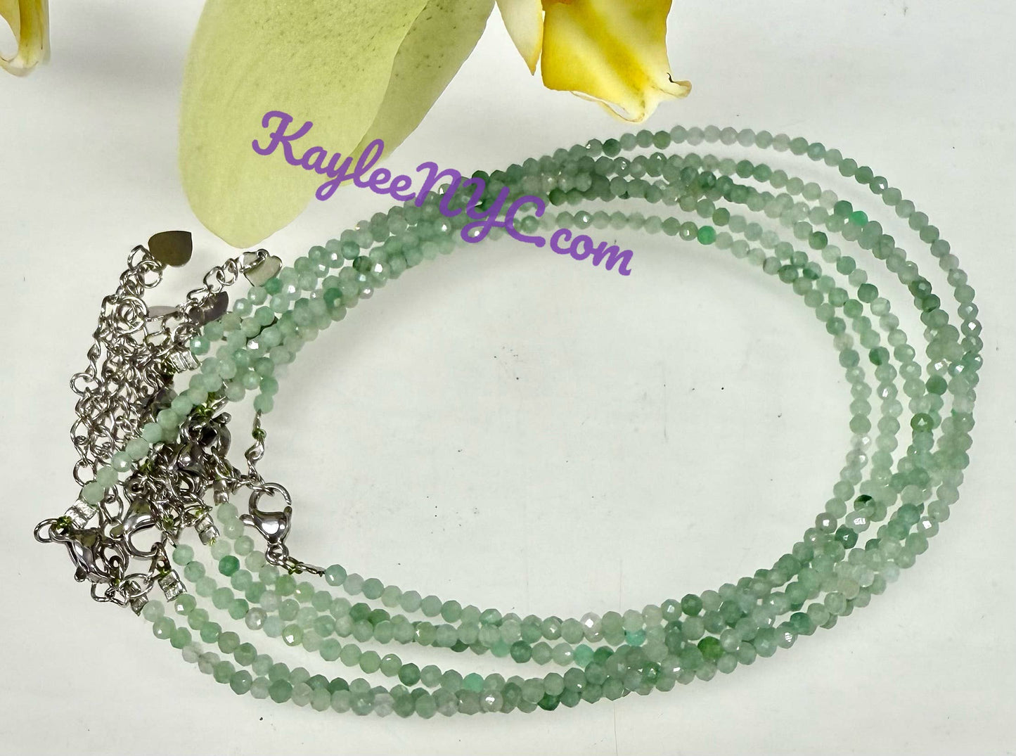Burma Jade Jadeite Anklets Stainless Steel